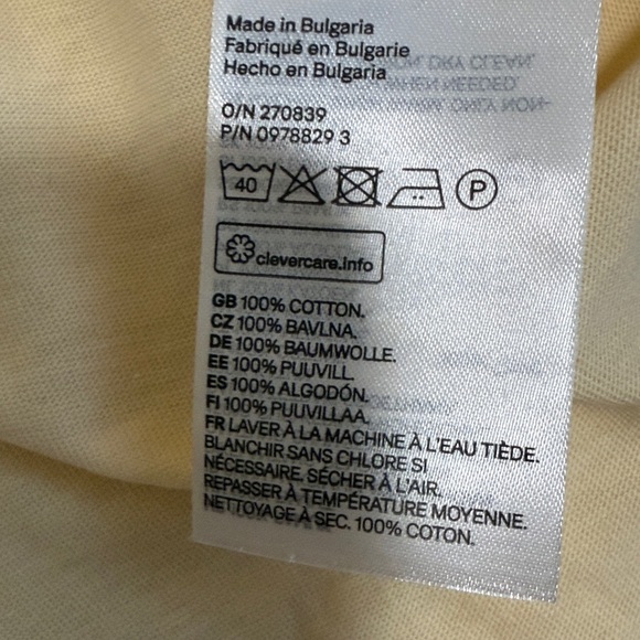 3/$10 H&M Light Yellow Sleeveless Top - Picture 4 of 6